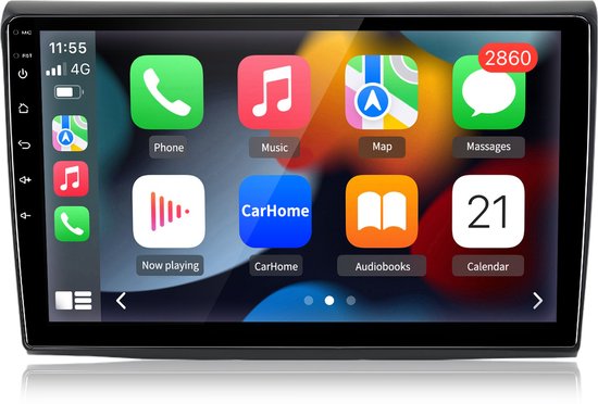 Hikity Android Autoradio Voor Fiat Bravo 2007-2013 – 9 Inch, Draadloze CarPlay, Navigatie, Bluetooth, Achteruitrijcamera