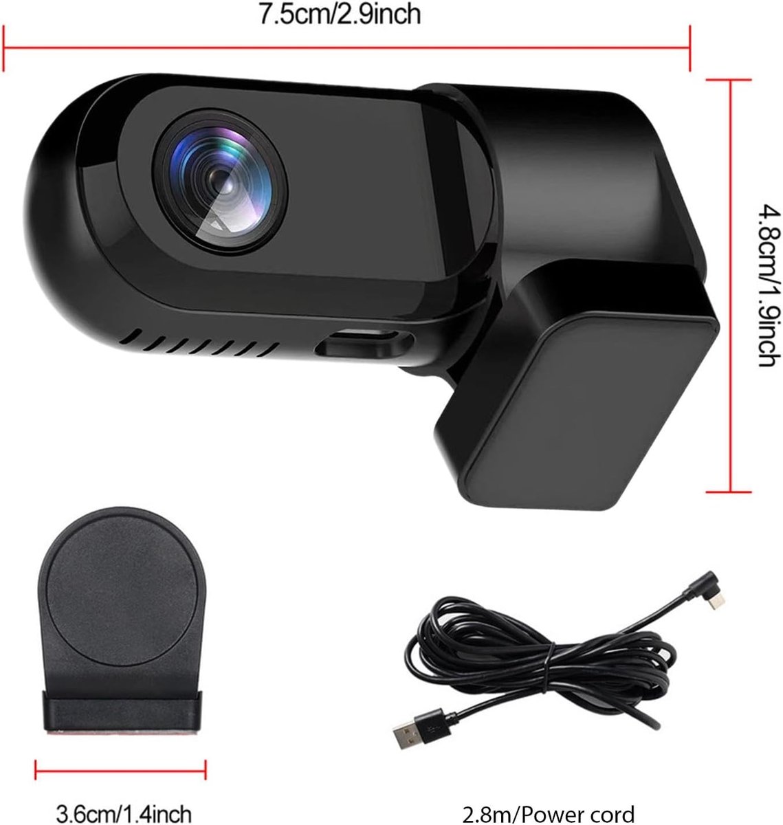 Autodashcam, autorecorder | mediaspeler/recorder – dashcam Geschikt voor voertuigen, waterdichte parkeermonitor, opnamefunctie – foto 7