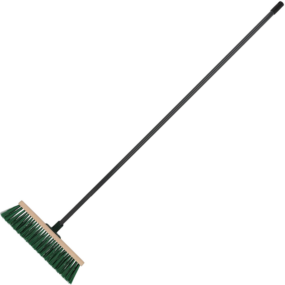 KOTARBAU® Straatbezem, Veegbezem, Tuinbezem, Beukenhout, 40 cm, Groen, Buitenbezem, Harde Veegbezem, Houten Straatbezem, met Metalen Steel