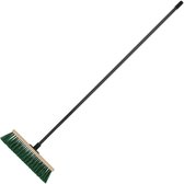 KOTARBAU® Straatbezem, Veegbezem, Tuinbezem, Beukenhout, 40 cm, Groen, Buitenbezem, Harde Veegbezem, Houten Straatbezem, met Metalen Steel