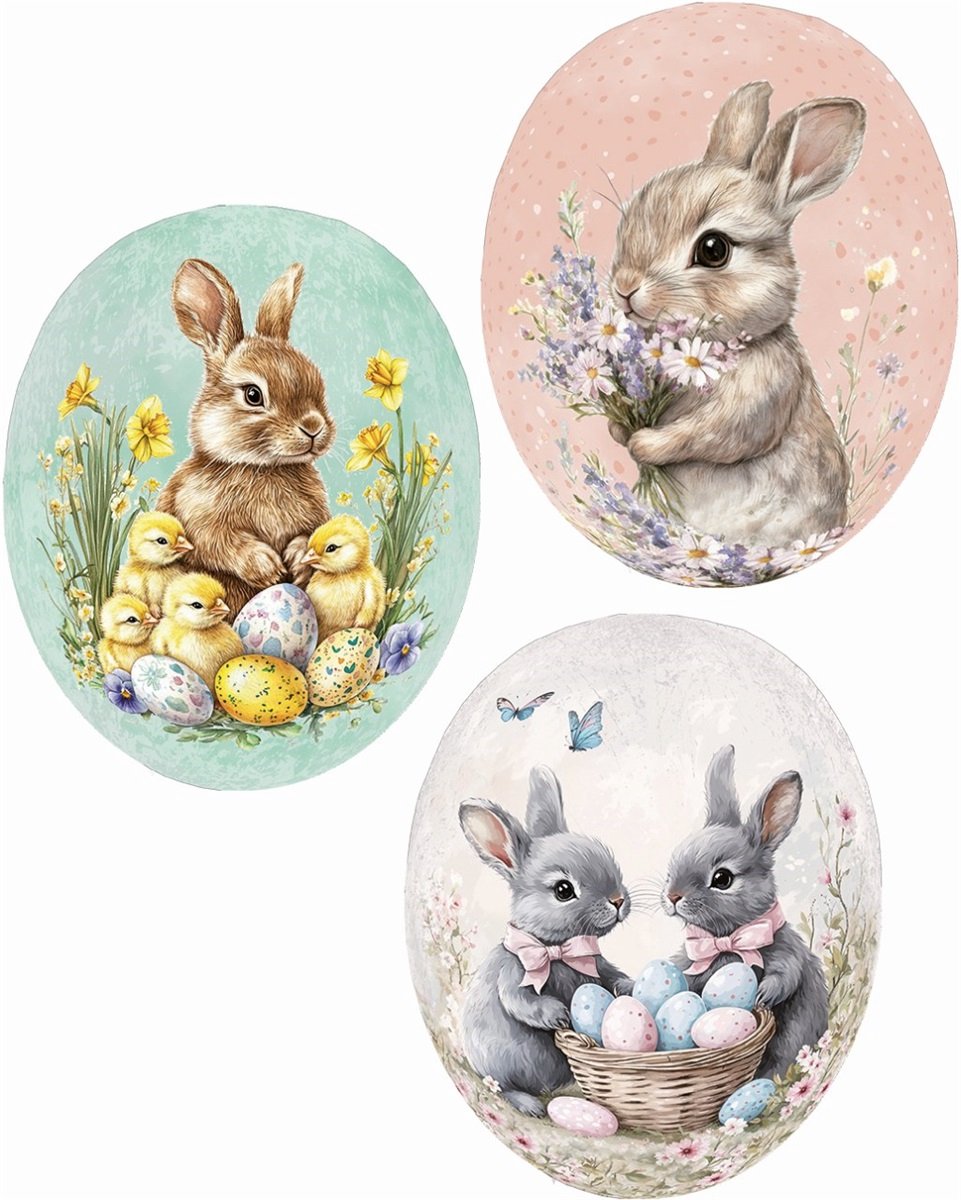 3x Ei Pastel dreams, 3 ass. 9cm