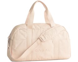 Cabau - Bloom Bag - Sporttas voor Vrouwen - Beige - 37,5 Liter - 5 Vakken + 2 Ritsvakken - Gym & Weekendtas - 50x27x20 cm