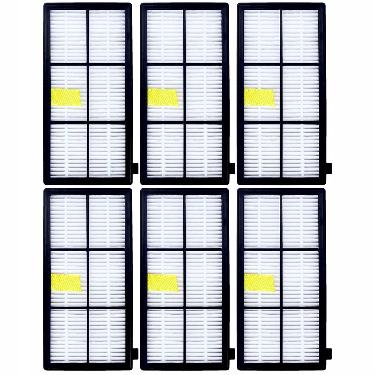Sillar 6x Stofzuigerfilter - HEPA-filter voor Robotstofzuiger - geschikt voor iRobot Roomba Serie 800 900 – vervangingsfilter voor modellen 966, 971, 975, 980, 981
