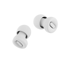 Klar Focus Earplugs- Oordoppen - Voor Concentratie - Focus en Reizen- Comfortabele, Herbruikbare Gehoorbescherming - 23dB SNR Geluidsdemping - 4 Maten Zachte Siliconen Eartips XS/S/M/L - Sand/Wit