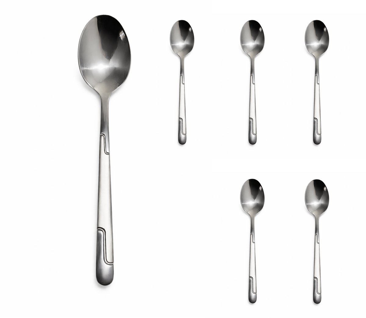 Kochmann 6 theelepels - 11,7 cm - Hoogwaardig RVS - Mat design - Theelepeltjes