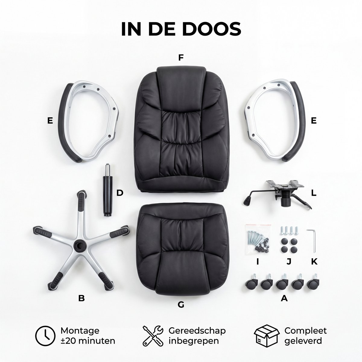 Ergonomische Bureaustoel - Bureaustoelen voor Volwassenen - Office Gaming Chair - Computer Game Gaming Stoel – foto 8