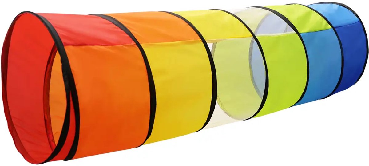 Vedes speeltunnel speelgoed kleurrijk pop-up 180cm voor kinderen.