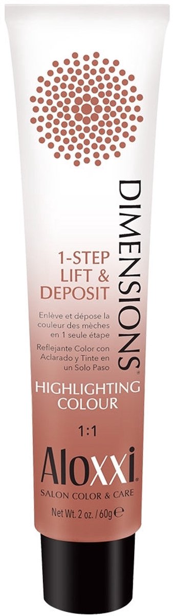 Aloxxi Dimensions 1step Lift & Deposit Highlighting Hair Color 44 Intense Copper