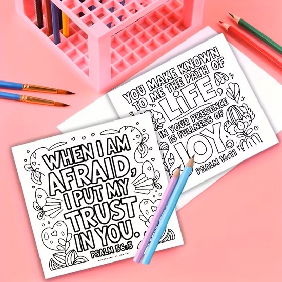 Livre de Coloriage pour Adultes avec Versets Bibliques - 24 Pages - Coloriage Chrétien pour Détente & Pleine Conscience - Textes Bibliques Inspirants - Loisir Créatif contre le Stress - Idée Cadeau pour Femmes & Hommes