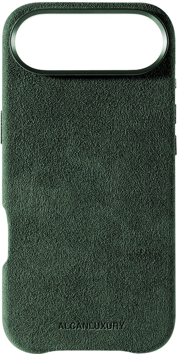 Alcanluxury Alcantara telefoonhoesje geschikt voor Apple iPhone 17 Air - Midnight Green