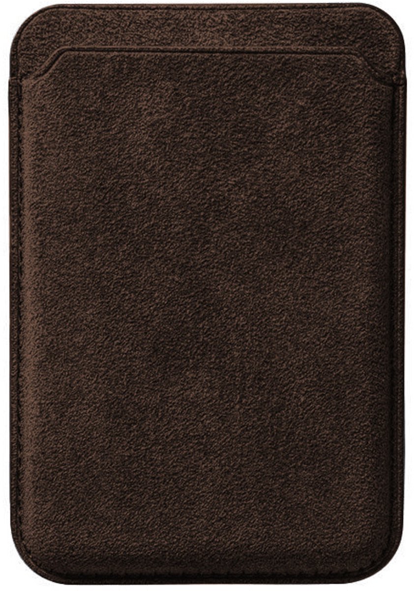 Alcanluxury Alcantara MagSafe wallet - Chocolate Brown