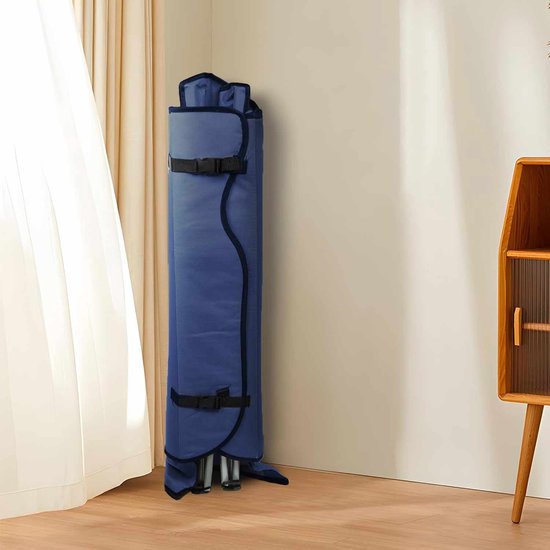 Meedeer Opvouwbare campingstoel met dak-Strandstoelen met parasol voor buiten-Bekerhouder-Draagbaar- Visstoel voor camping, vissen, uitstapjes, strand (blauw) — afbeelding 3
