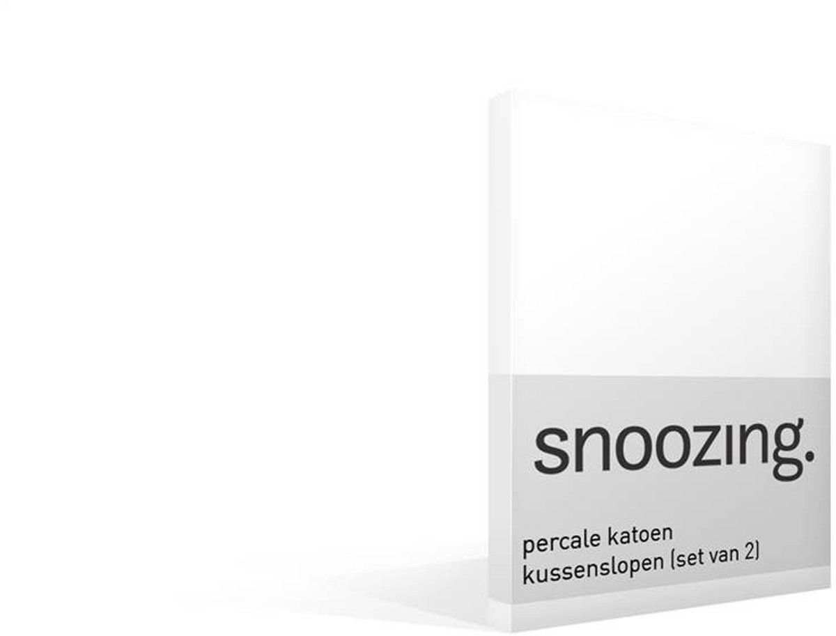 Snoozing percale katoen kussenslopen (set van 2) - Percale katoen - 50x70 cm - Wit