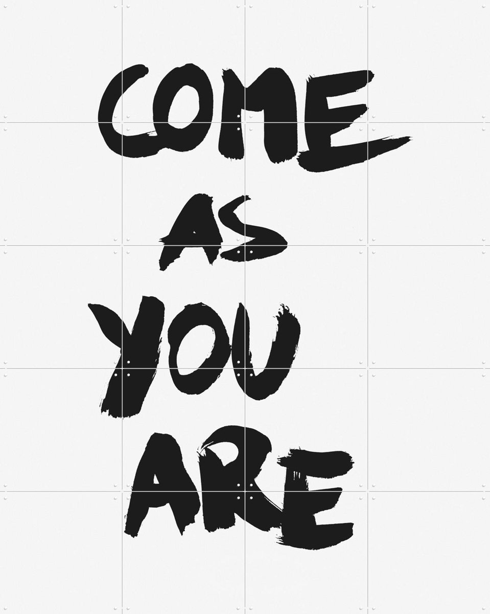 IXXI Come as You are white, Marcus Kraft - 80 x 100 cm - Gratis ophangtool - Grote wanddecoratie en posters - Grafisch Ontwerp, Abstract, Minimalisme