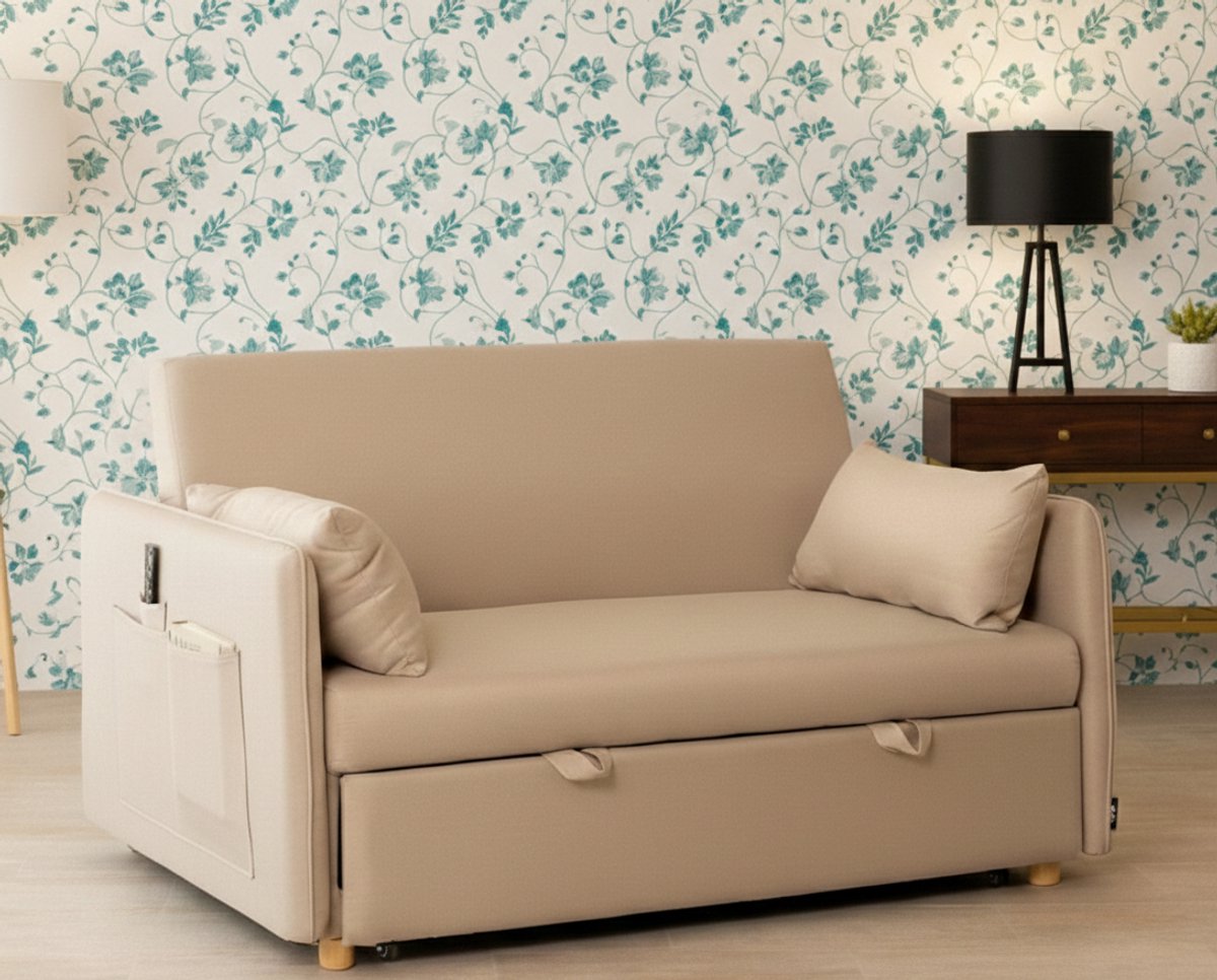 Oslo Luxe 2-Zits Slaapbank – Chaise Longue & Bed 120x190 cm – ComfortSoft 22HD – Robuust Eucalyptushout – Klik-Klak Systeem – Modern Design,A-Furniture