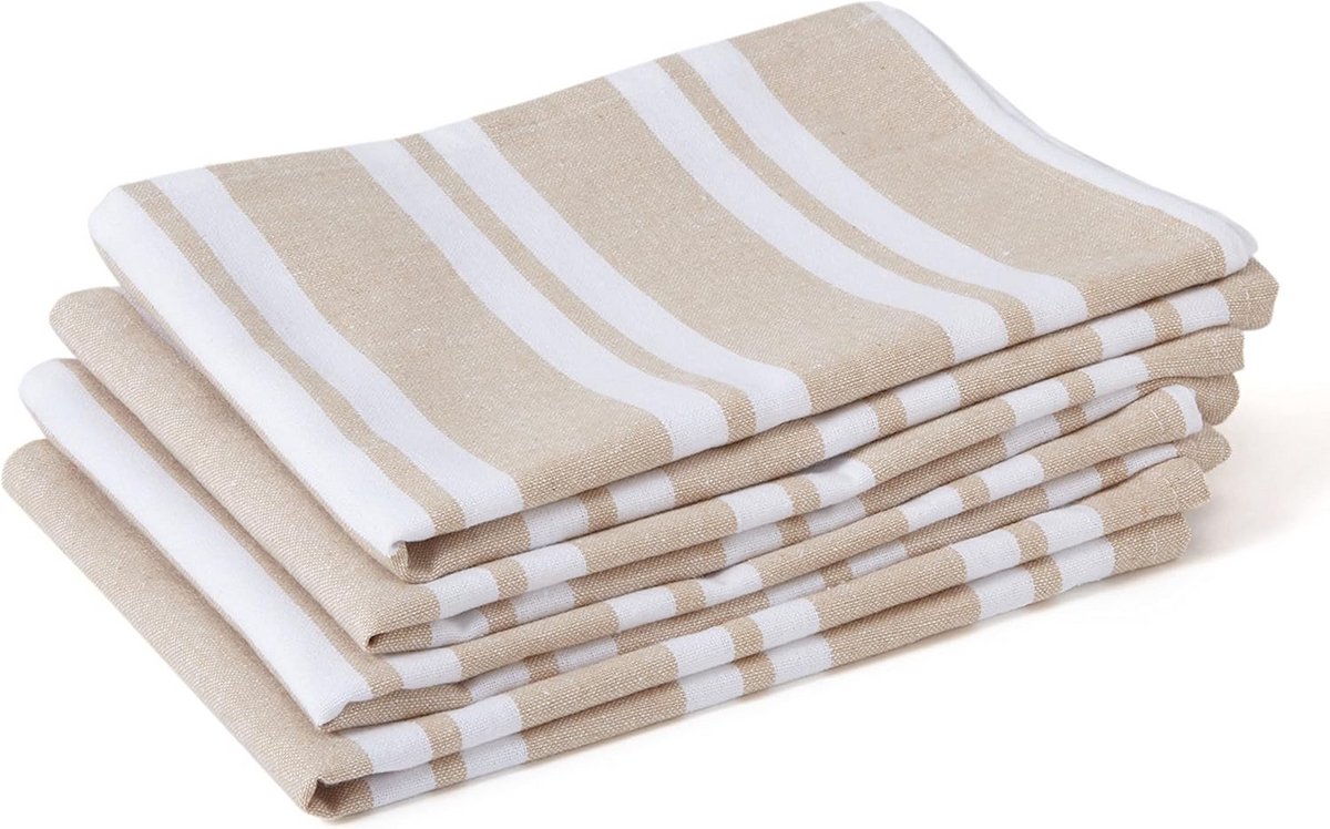 XL Keukendoeken Katoen (70x45 cm) - Set van 4 - Zeer Absorberend en Antibacterieel