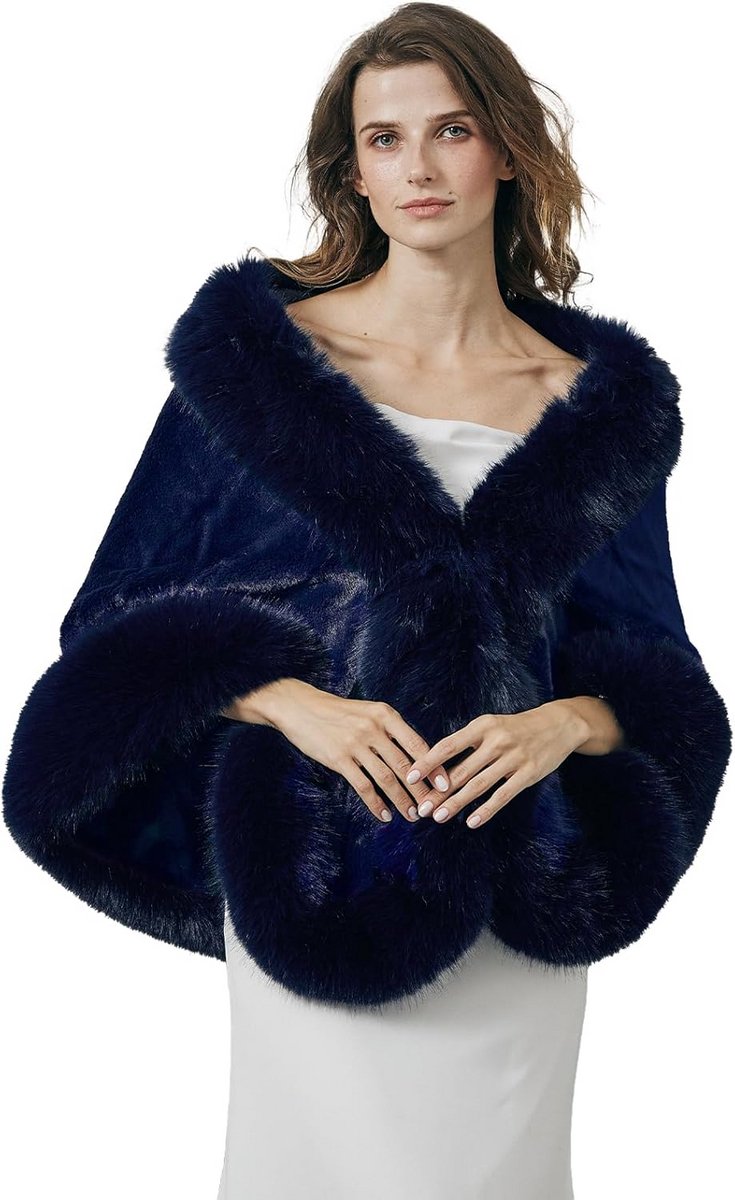 Luxe Kunstbont Stola en Cape voor Dames - Warm en Feestelijk