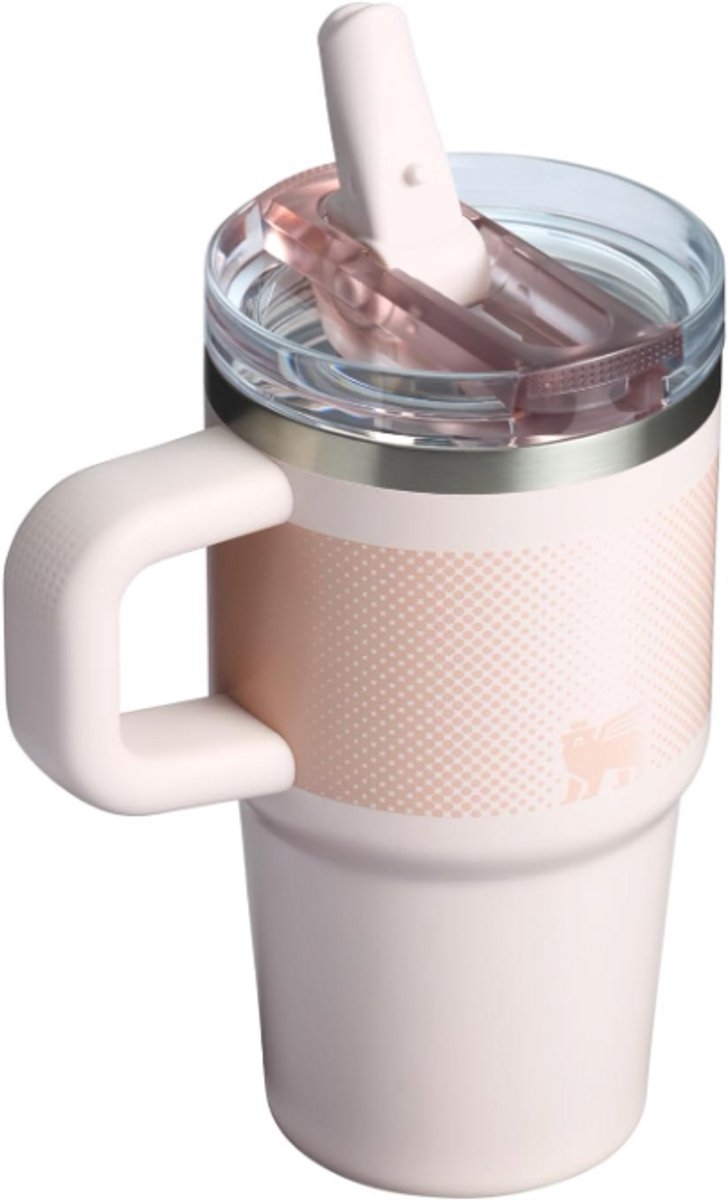 STANLEY Quencher ProTour Flip Straw Tumbler 20oz – Rose Quartz Fade - Lekvrije Drinkbeker met Rietje & Handvat – RVS Geïsoleerd – BPA-vrij – Cupholder Geschikt – foto 2