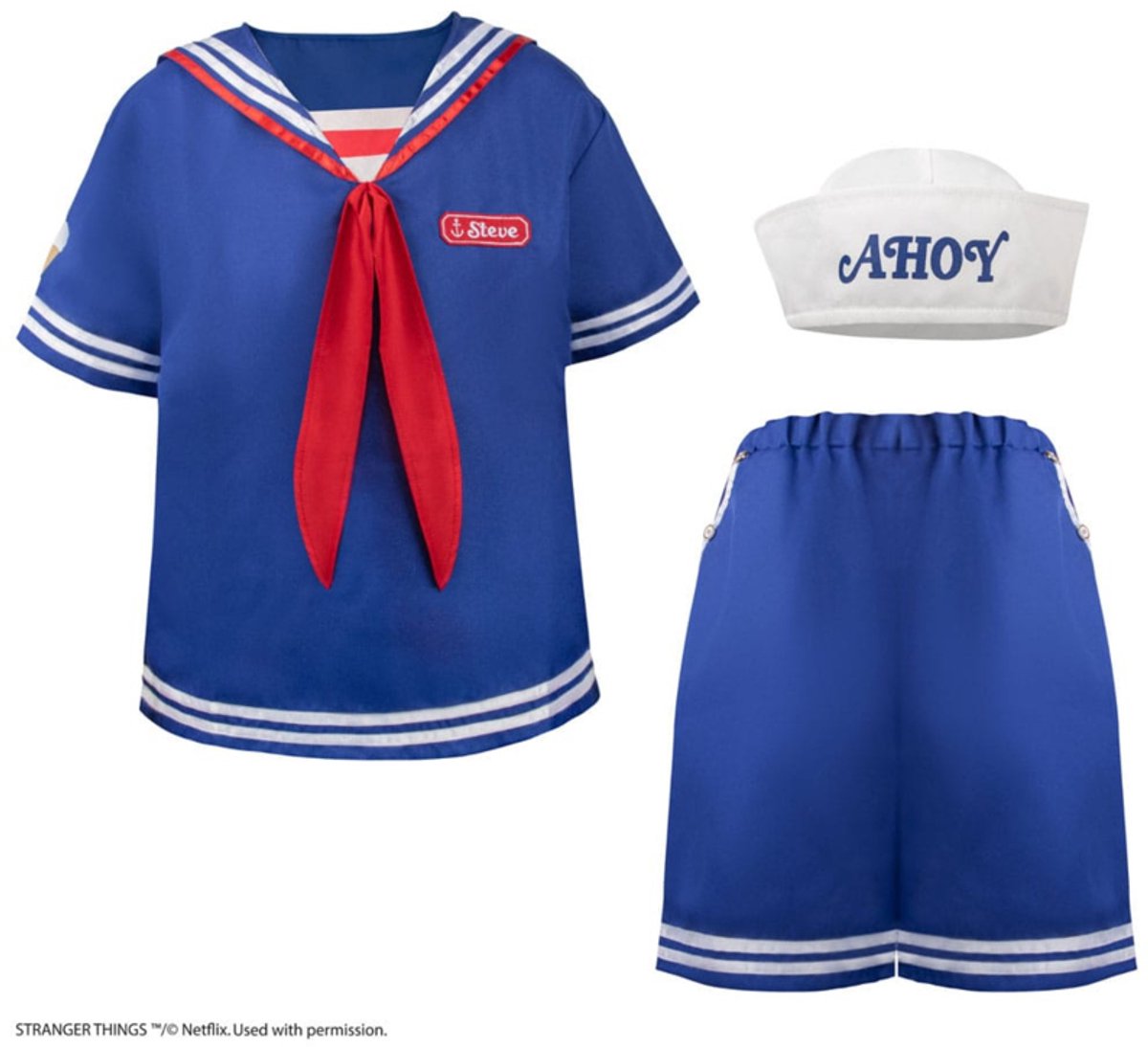 Stranger Things: Scoops Ahoy Steve Costume Size S/M
