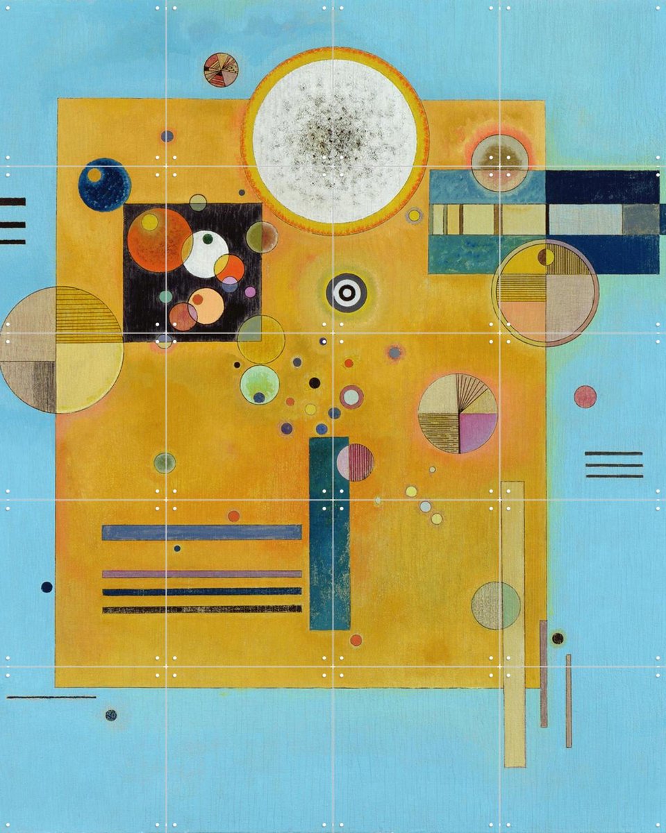 IXXI Soft Pressure, Kandinsky & Bridgeman Images - 80 x 100 cm - Gratis ophangtool - Grote wanddecoratie en posters - Klassiek, Abstract, Geometrische