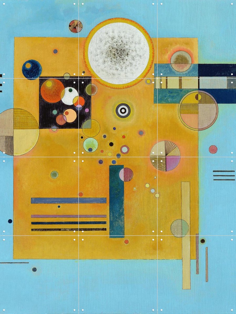 IXXI Soft Pressure, Kandinsky & Bridgeman Images - 60 x 80 cm - Gratis ophangtool - Grote wanddecoratie en posters - Klassiek, Abstract, Geometrische