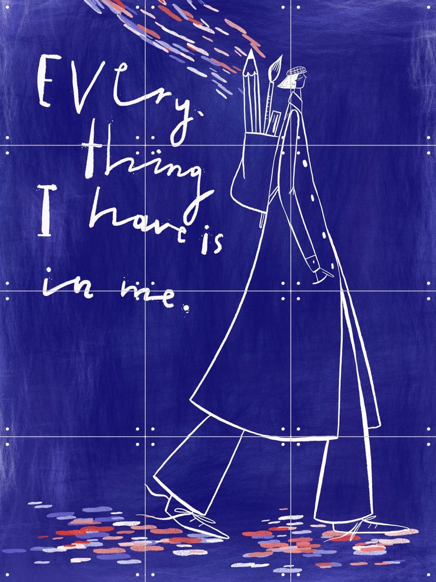 IXXI Me, Gozde - 60 x 80 cm - Gratis ophangtool - Grote wanddecoratie en posters - Illustraties, Line art, Speels, Grafisch Ontwerp, Café, Slaapkamer