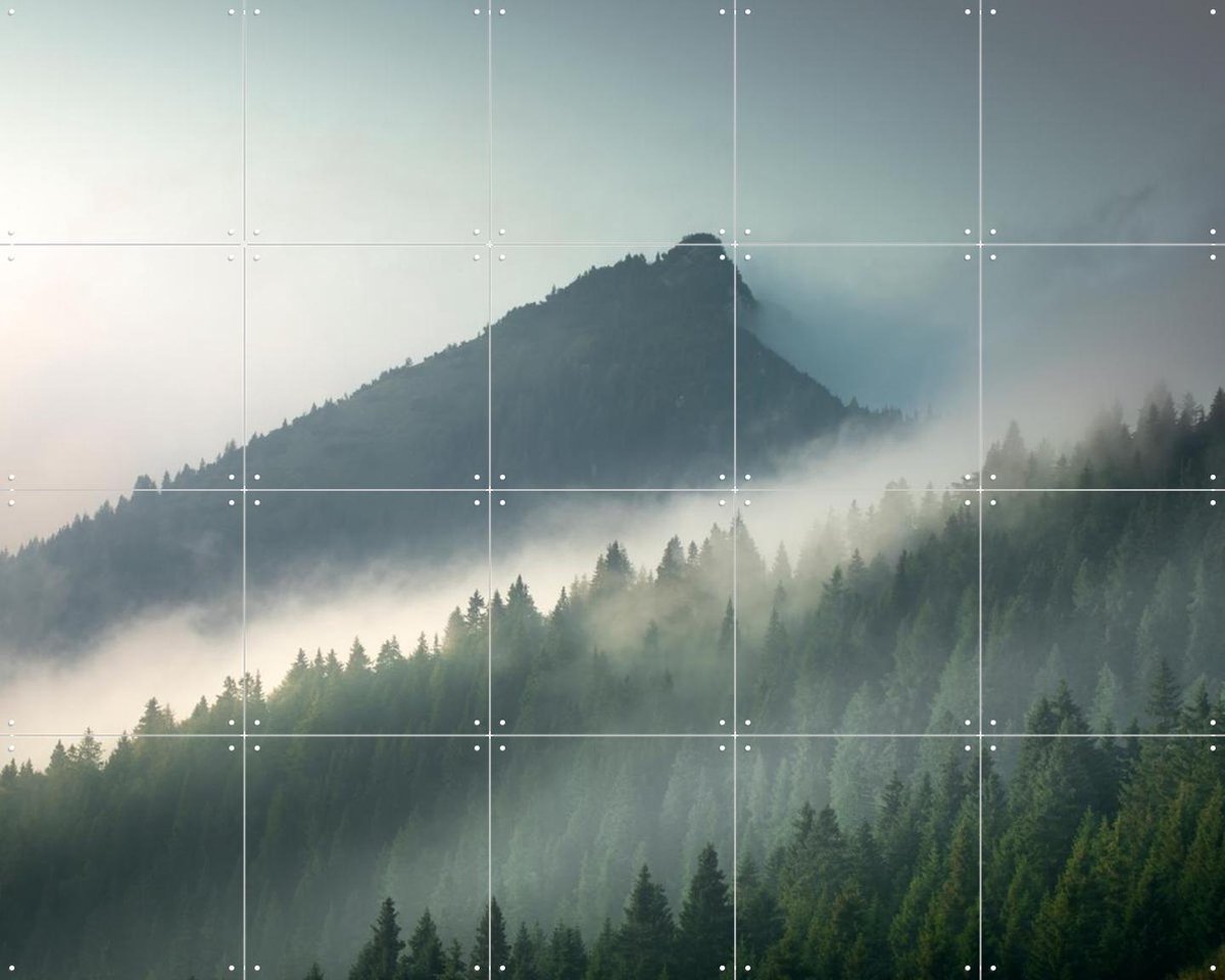 IXXI Mystical Mountains, Claire Droppert - 100 x 80 cm - Gratis ophangtool - Grote wanddecoratie en posters - Fotografie, Naturalisme, Realisme