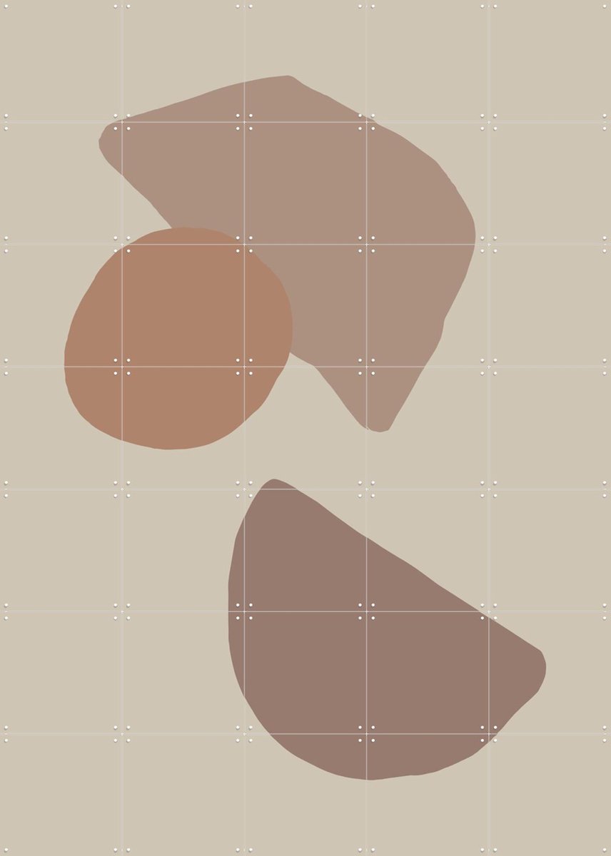 IXXI Mocha, Various - 100 x 140 cm - Gratis ophangtool - Grote wanddecoratie en posters - Minimalisme, Geometrische Kunst, Grafisch Ontwerp, Abstract