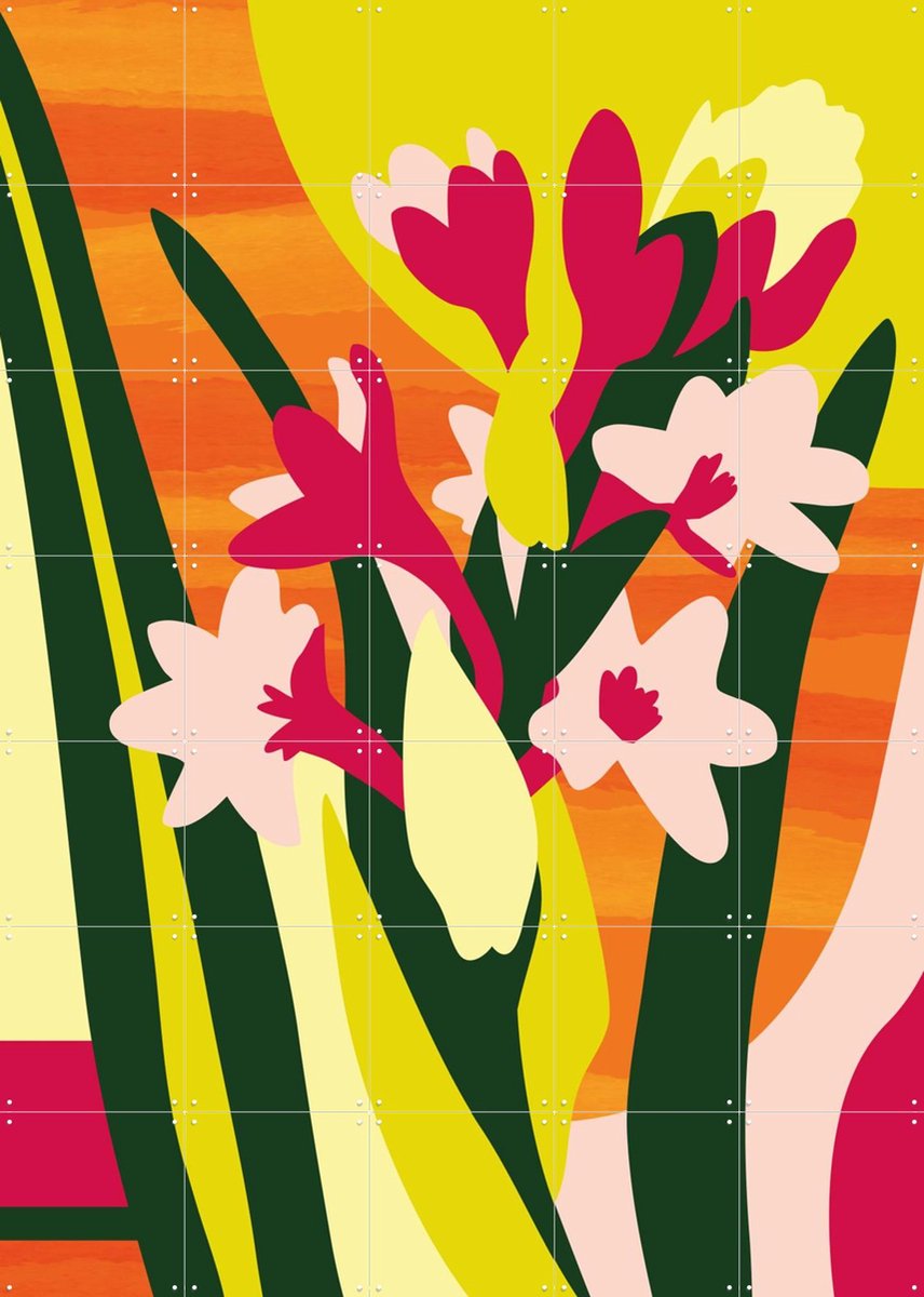 IXXI Intermingle, Megan Gallagher - 100 x 140 cm - Gratis ophangtool - Grote wanddecoratie en posters - Grafisch Ontwerp, Kleurrijk, Digitale Kunst