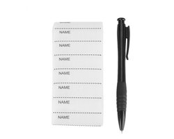 Kinderkleding Naam Tags - 100 Stuks - Wasbare Kleding Etiketten - Stof - Met Pen - Kledinglabels - Opstrijk Naamlabels - Kleding labels - Textiel Naam Labels - Naaien - Set voor wasgoed markeren - 5.5*1.5 cm - Wit