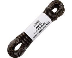 Allecto- stevige waslijn - PVC waslijndraad - drooglijn voor buiten - kleding en lakens drogen - wasdraad 50 m lang - stalen kern - Ø 4 mm - geschikt voor alle wasdrogers