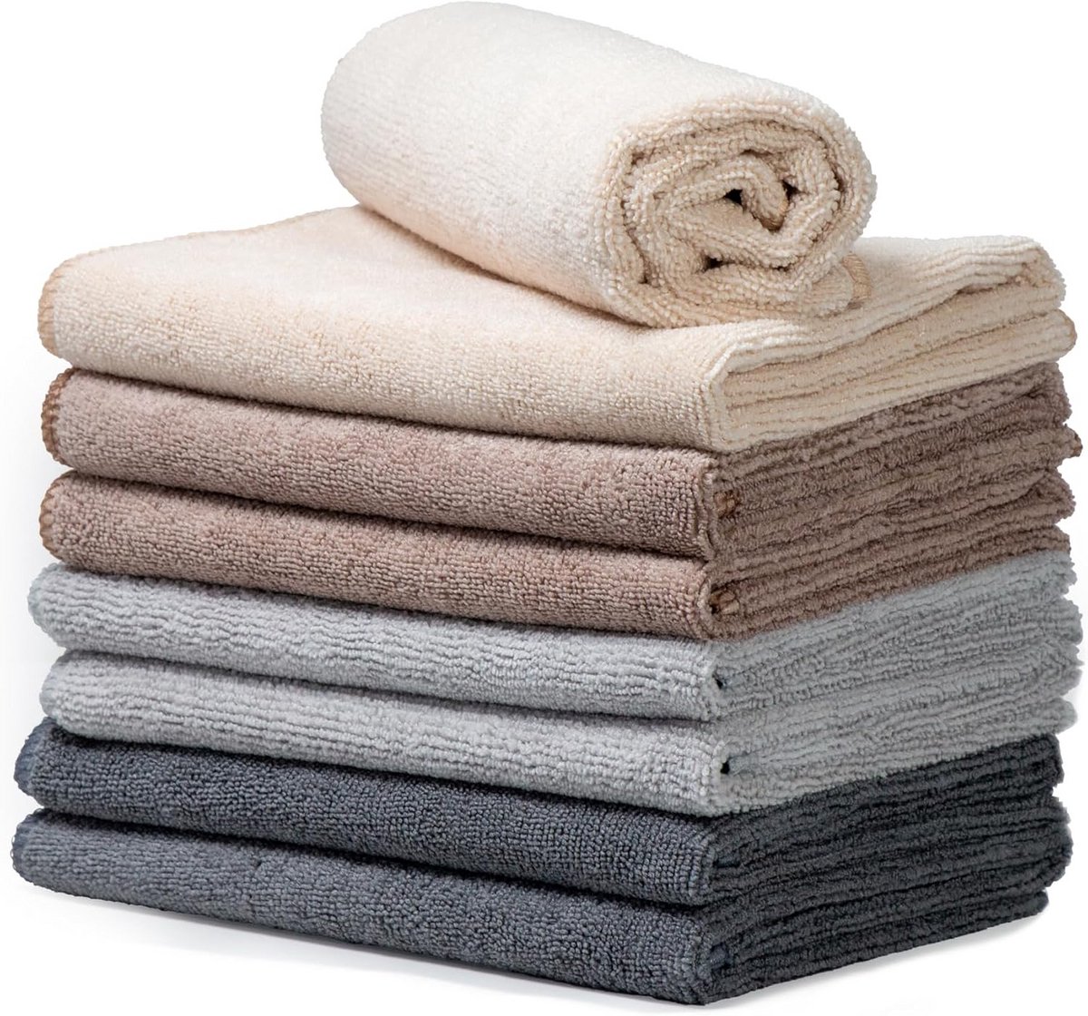 Microvezeldoeken Set van 8 - 40x40 cm - Krasvrij en Pluisvrij Schoonmaken