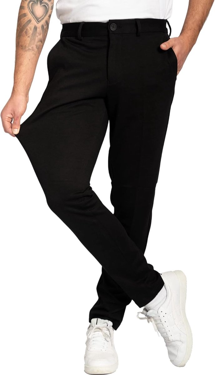 Stijlvolle Slim Fit Herenbroek met Stretch voor Business en Vrije Tijd