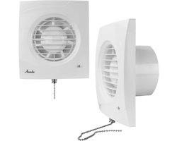 Badkamerventilator Muurventilator - Toilet Ventilatie - Vochtige Lucht Afvoeren - Stille Werking -…