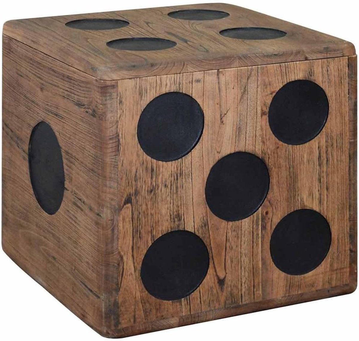 Houten Opbergkist Kubusvormig - Stevige Dekselbox voor Binnen