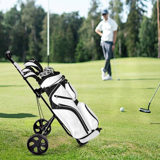 Inklapbare Golftrolley met 2 Wielen, Golfkar met Scorebord voor Elke Golftas van Merkloos — afbeelding 2