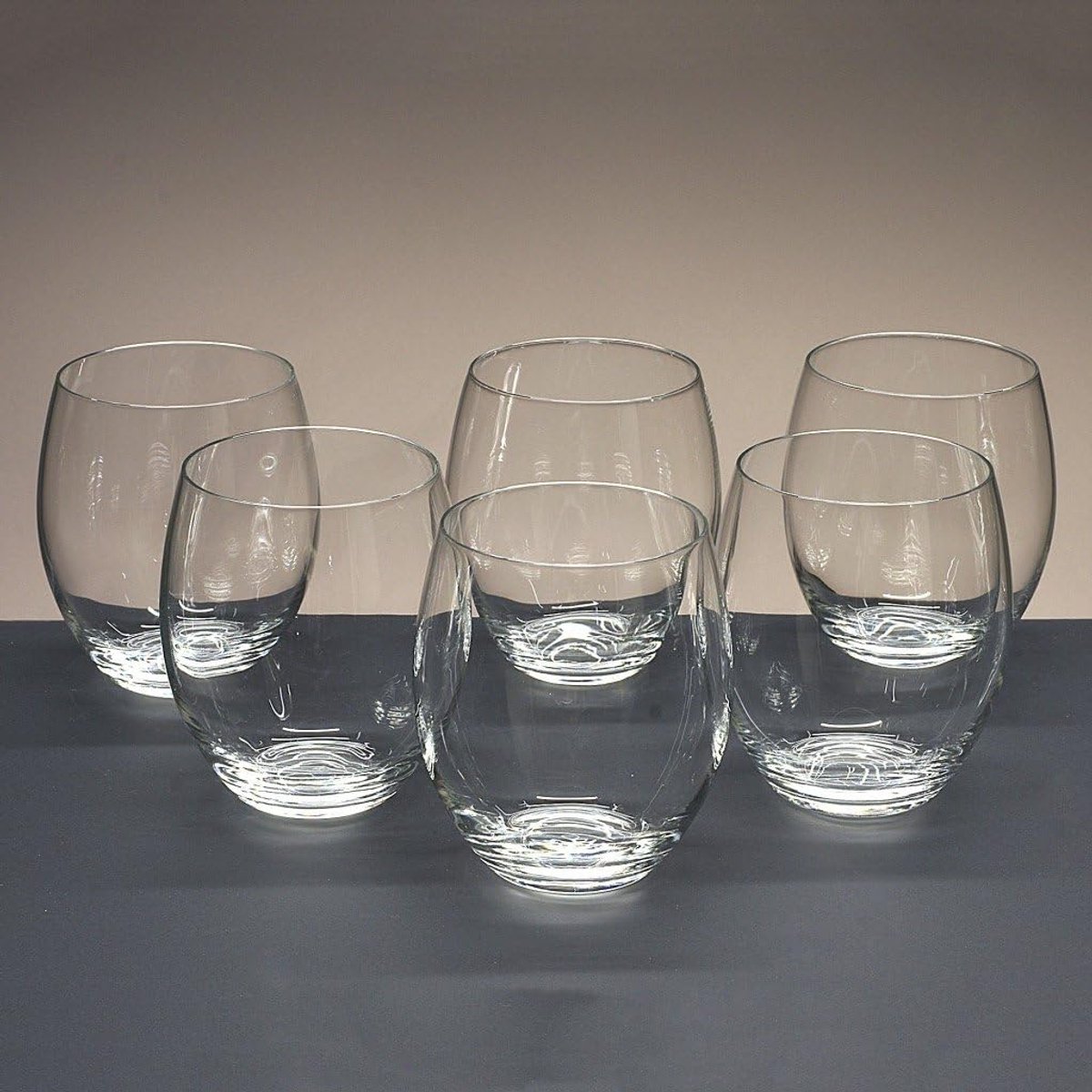 Set van 6 Stijlvolle Lage Glazen voor Whisky of Water, 10.5 cm Hoog