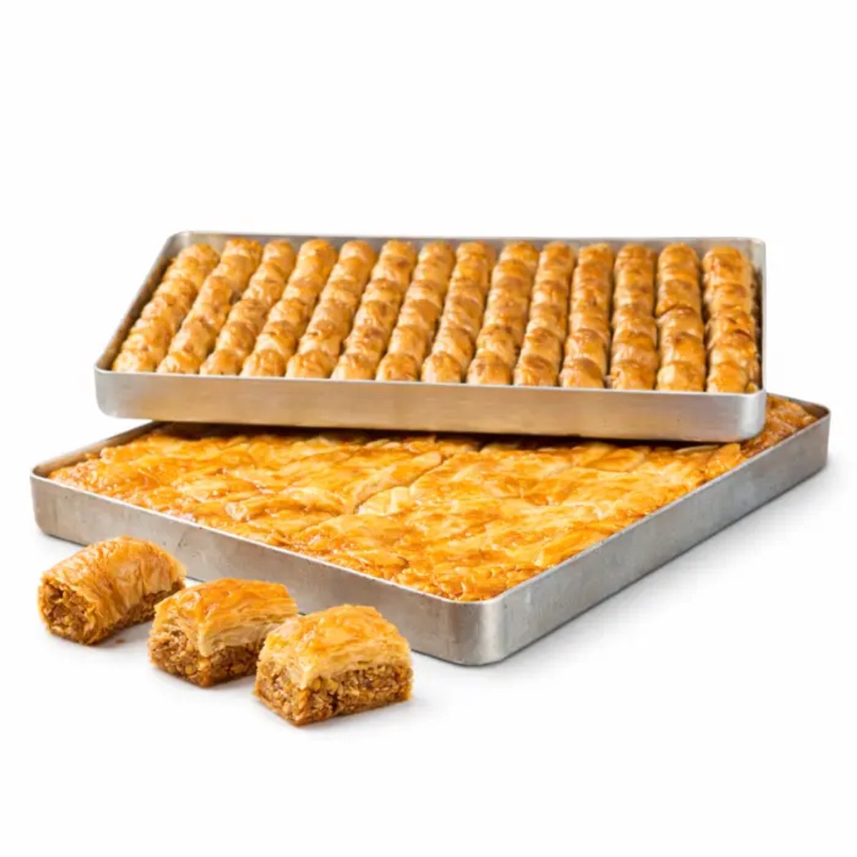 Aluminium baklava en börek bakplaat – geschikt voor oven en koelkast – zilver