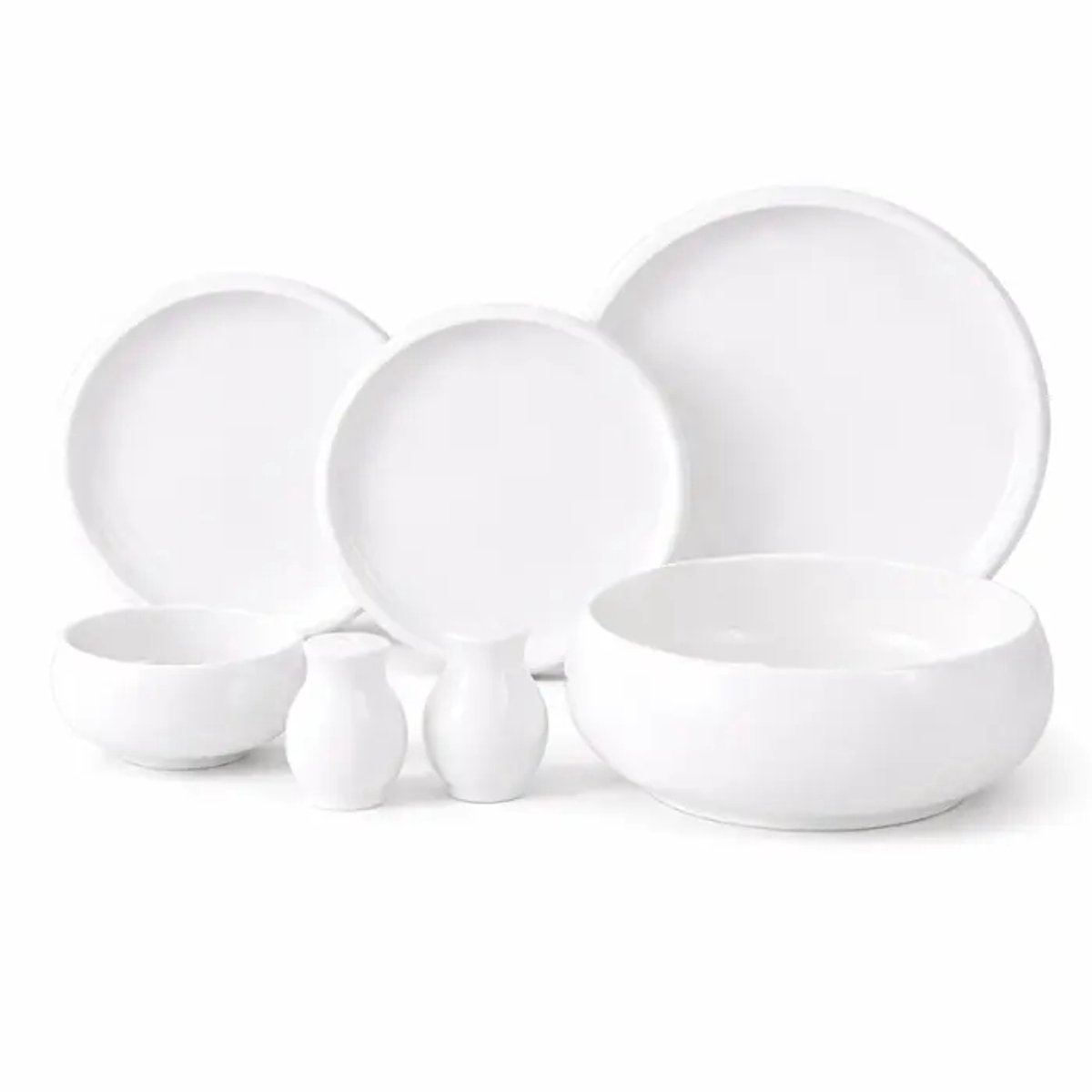 Almina Belicia - Porseleinen Serviesset - 27-delig - Wit - 6-Persoons - Dinerset