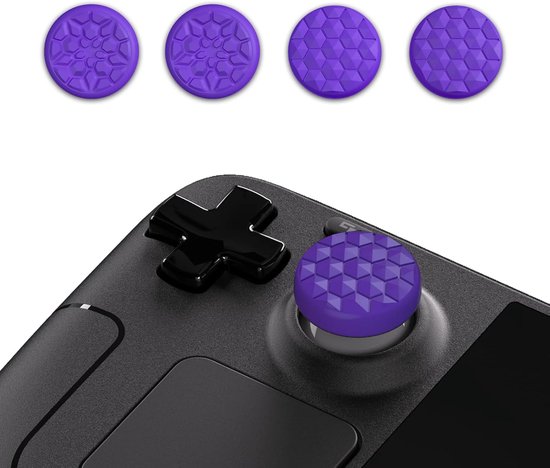 4x Thumb Grip Covers voor Steam Deck & PS Portal - Antislip Siliconen Joysticks Grips (Paars) van Merkloos — afbeelding 4