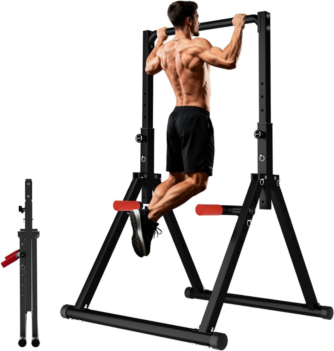 Quvo® Pull Up Station - Fitness - Zwart- 118cm x 35cm x 13cm