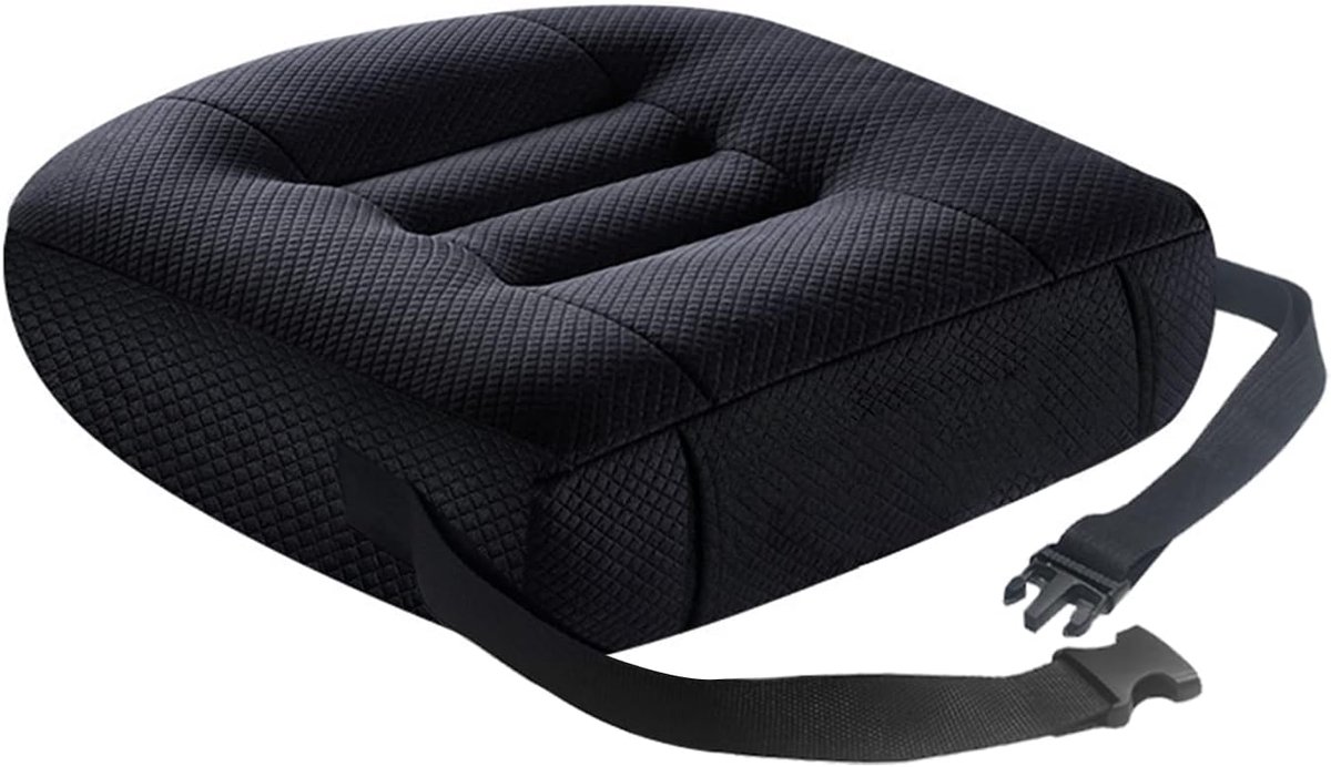 Comfortabele Stoelverhoger voor Auto en Bureaustoel - 10 cm Hoog Zitkussen 43x43 cm
