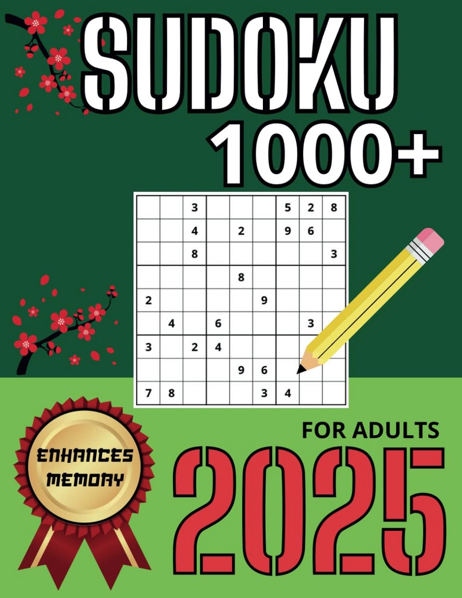 Sudoku Puzzelboek - Logische Puzzels - Hersenen Trainen - 1000+ Puzzels - 21x28 cm