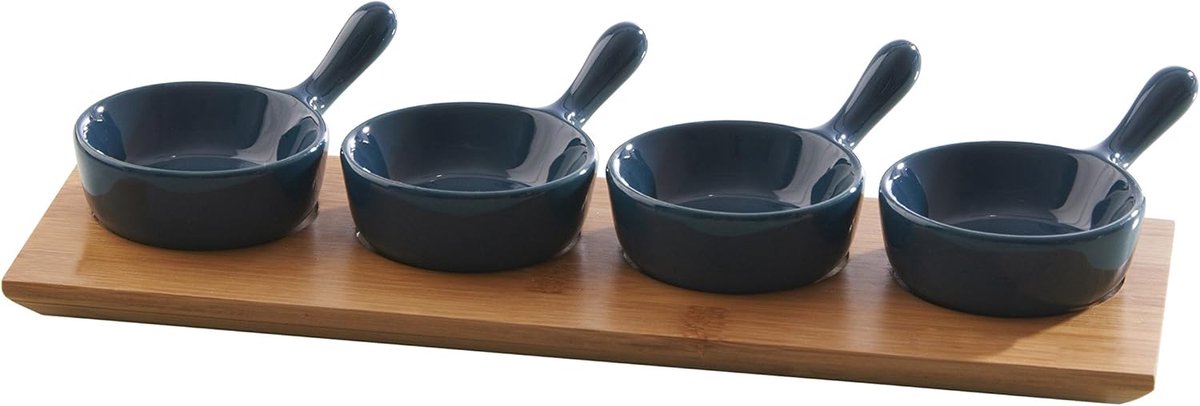 Mini Ovenschalen Set - Steengoed Bakvormen - Kleine Porties - Vaatwasserbestendig - 275 cm - Bruin