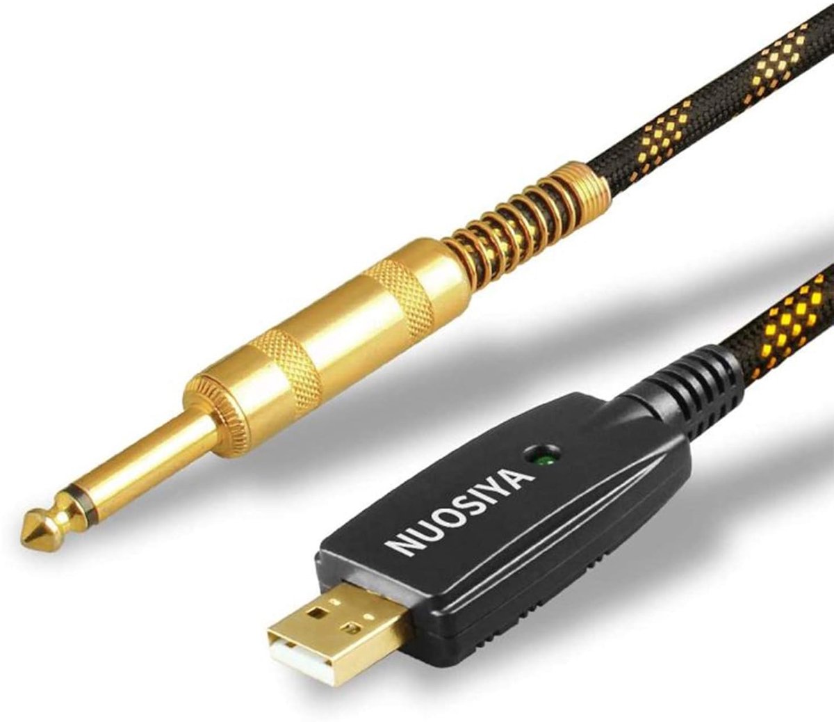 Gitaar Bas naar PC Opnamekabel Converter - 3M Jack naar USB Interface