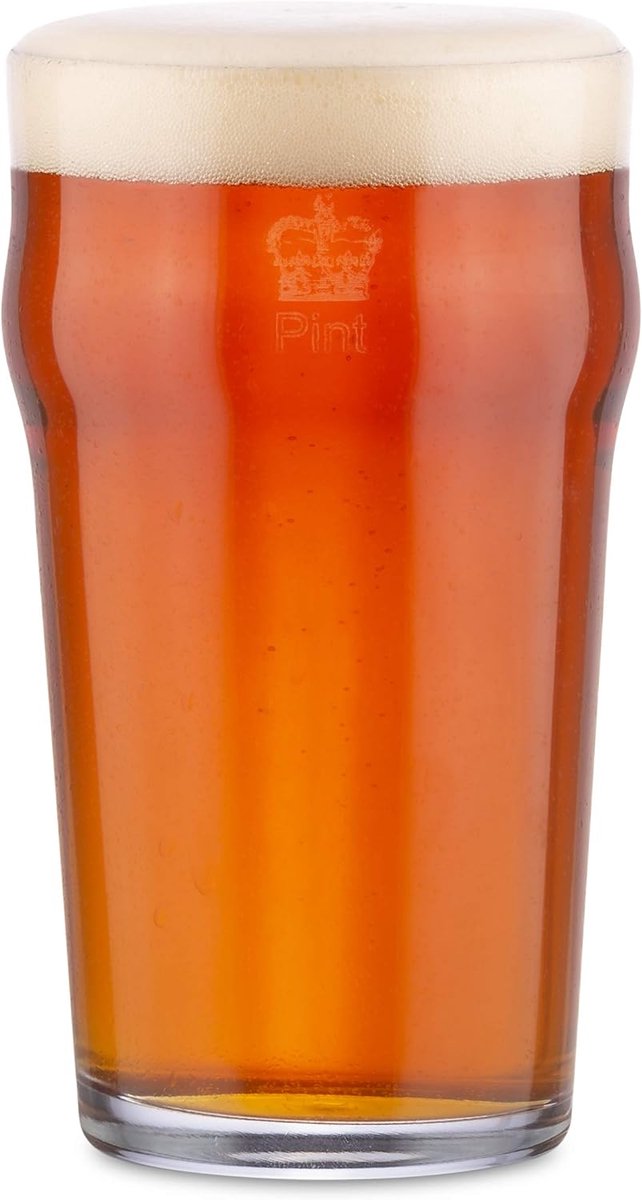 Authentiek Brits Tulpglas voor Bier met Imperial Pint Markering