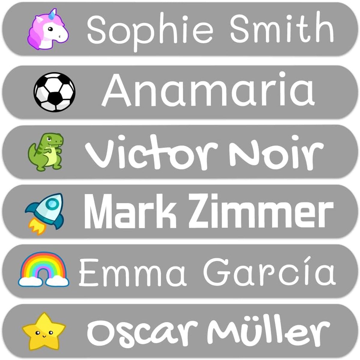 50 Stuks Opstrijkbare Kledinglabels met Naam voor Kinderen en Baby's