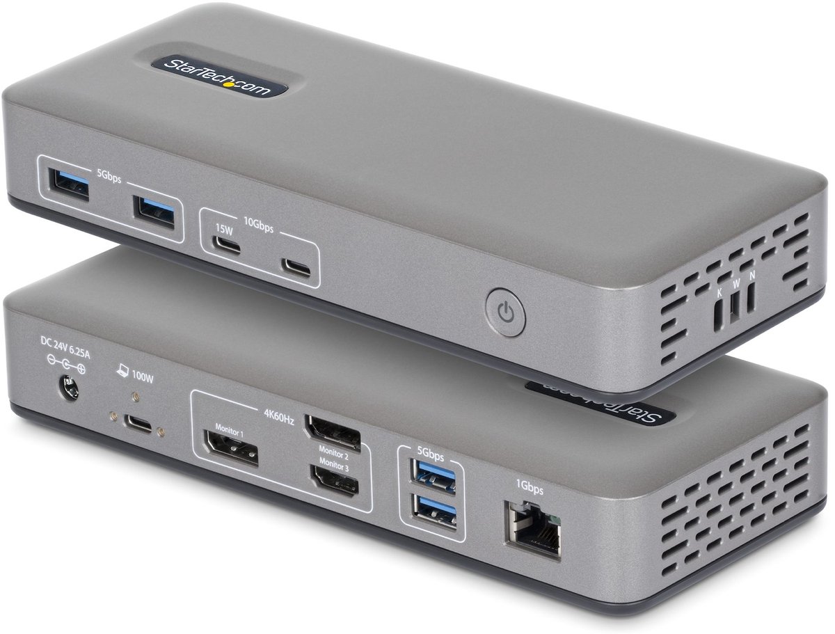 StarTech.com Triple-Monitor USB-C Docking Station