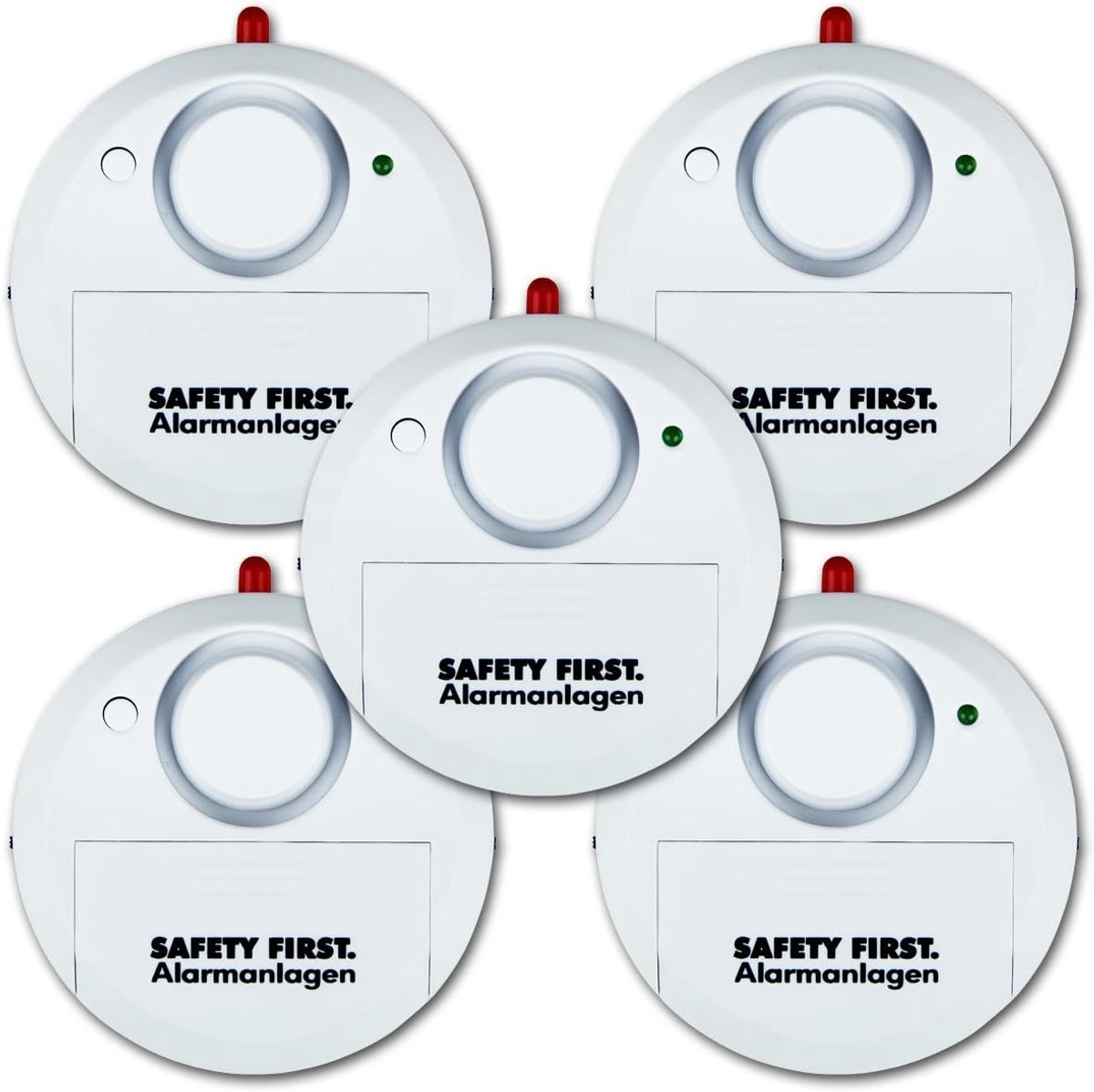 Glasbreukalarm Set - Raammelder Alarm - Huis Beveiligen - 120 dB Luid Alarm - 7x7x1.5 cm - Wit