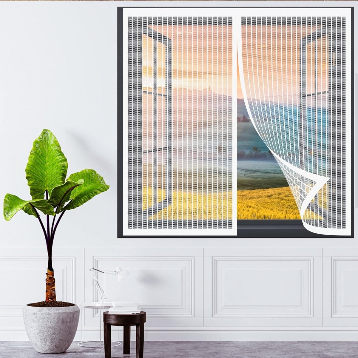 Magnetische Hor voor Balkondeuren en Openslaande deuren 60x120 cm Wit